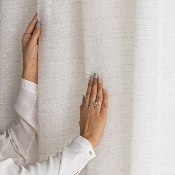 Tenda sottile color crema 140x270 cm Drimar – Restilo-image-4