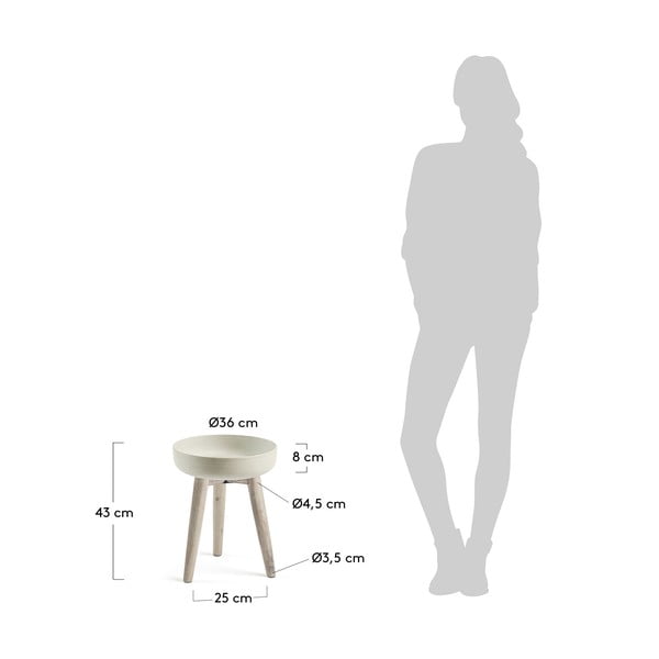 Portafiori grigio Stahl, Ø 36 cm - La Forma-image-3