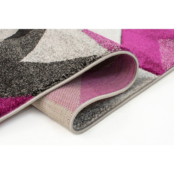 Tappeto Aurora Grigio Viola, 80 x 150 cm - Flair Rugs-image-3