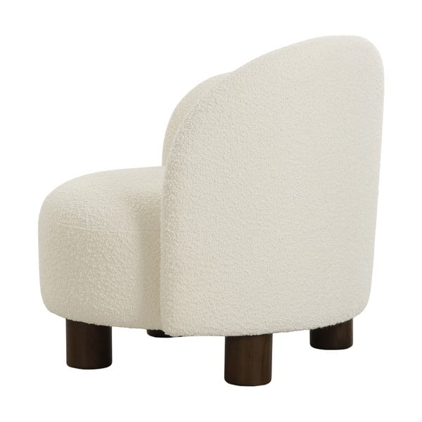 Poltrona bianca in tessuto bouclé Honolulu - House Nordic-image-3