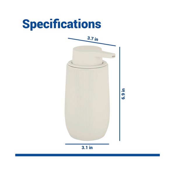 Dispenser per sapone color crema in plastica 400 ml Fablo – Wenko-image-4