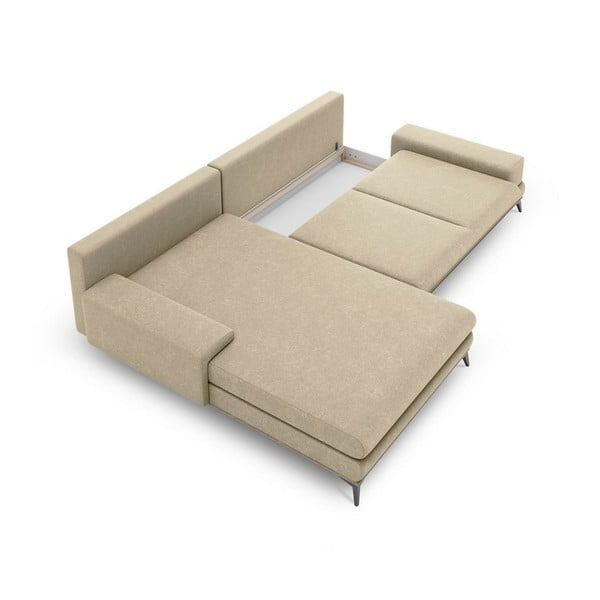 Divano letto angolare beige, angolo sinistro Planet - Windsor & Co Sofas-image-2