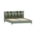 Letto matrimoniale imbottito verde con griglia 180x200 cm Tulsa - Ropez