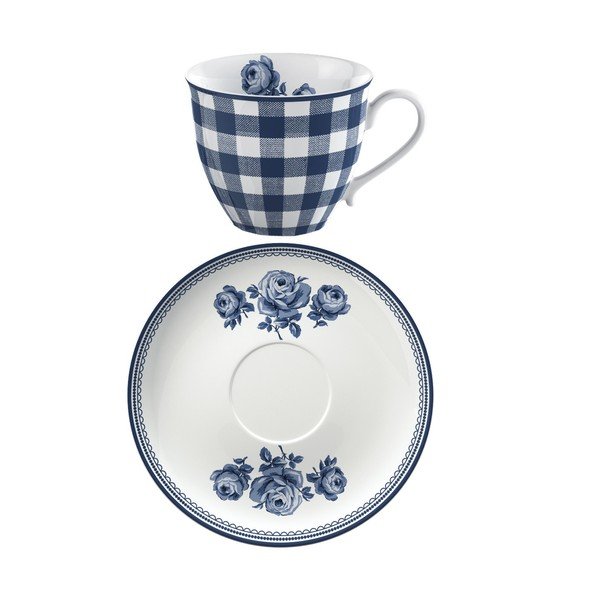 Porcelánový hrnek s podšálkem Creative Tops Vintage Indigo, 200 ml-image-1