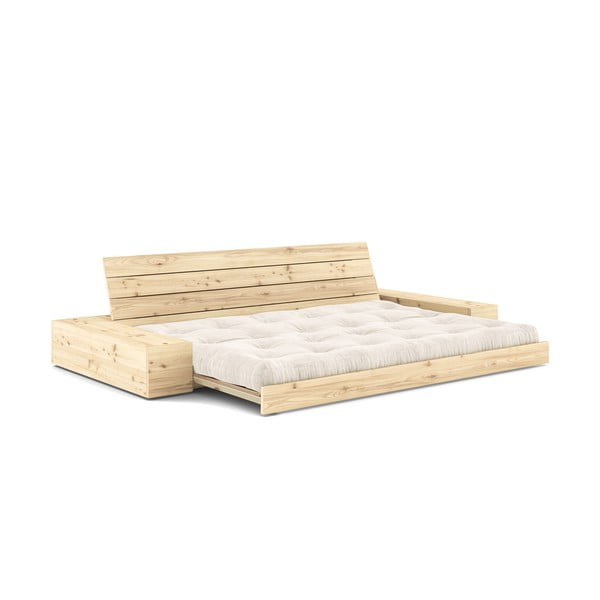 Divano letto in velluto a coste bianco 244 cm Base - Karup Design-image-4