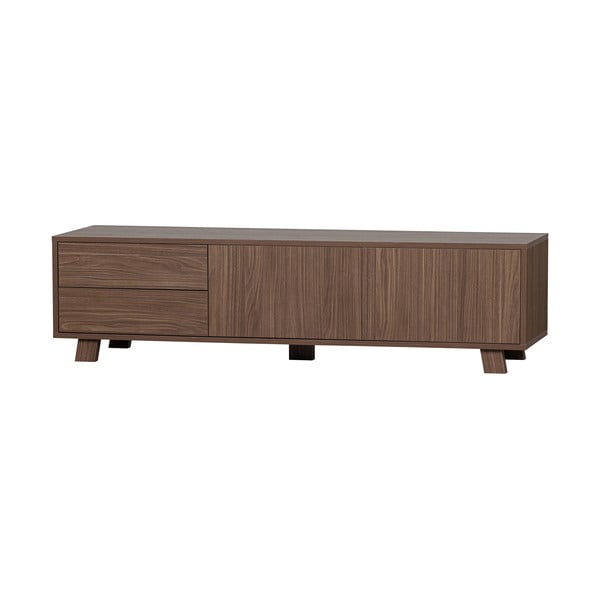 Tavolo TV in noce naturale 160x42 cm Seppe - WOOOD-image-2
