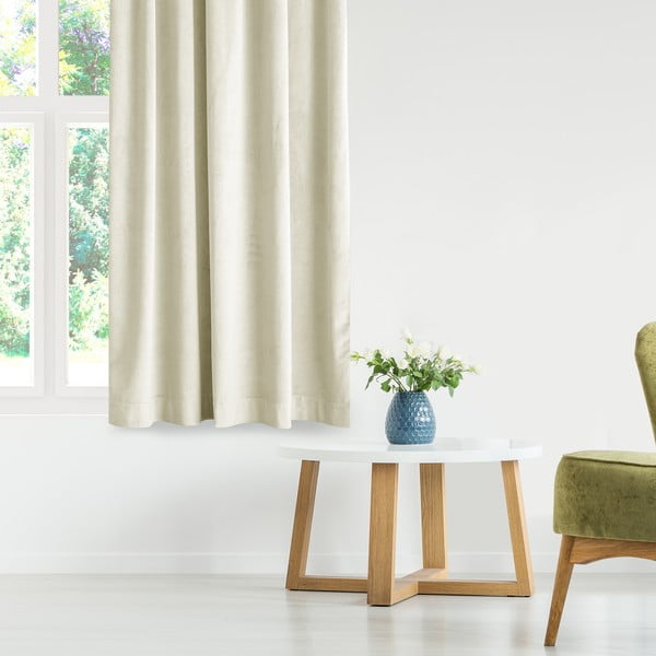 Tenda parzialmente oscurante color crema in velluto 140x245 cm – Restilo-image-4