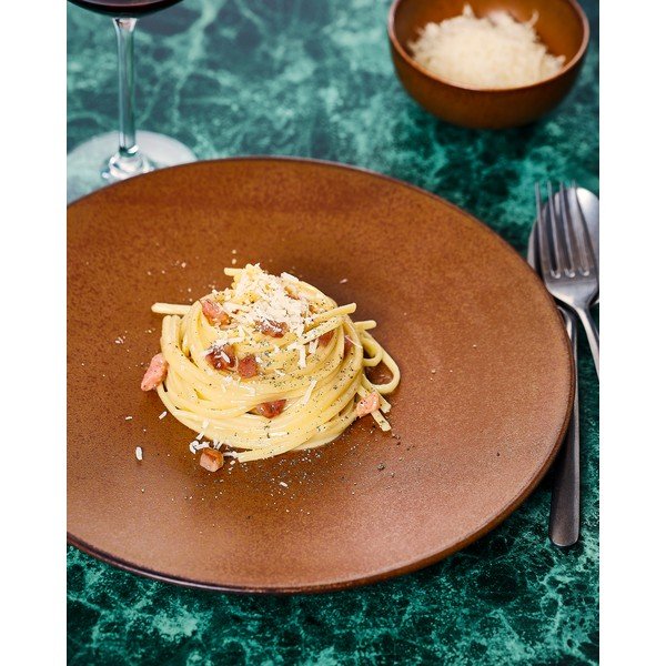 Piatto marrone in porcellana ø 27 cm Ovio – BonBistro-image-2