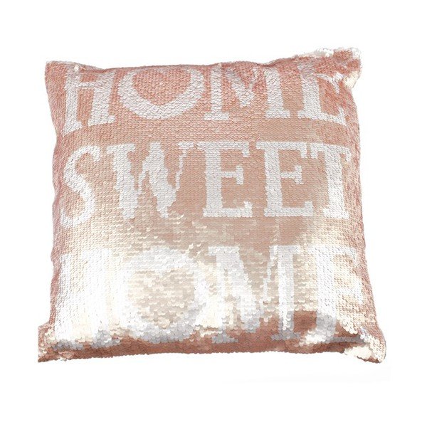 Cuscino di lustrini Home Sweet Home, 40 x 40 cm - Dakls