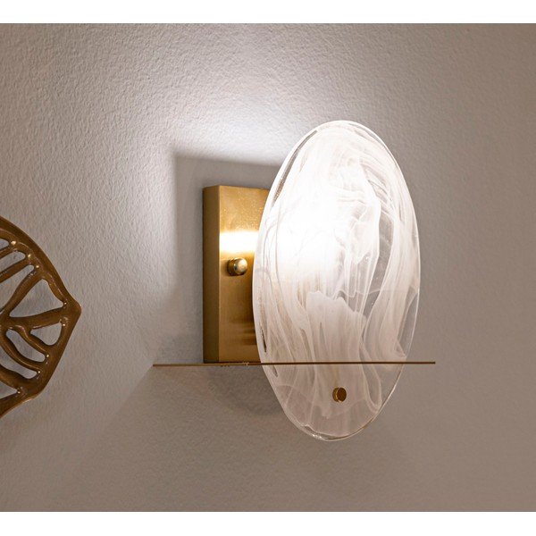 Lampada da parete dorata in vetro Portlan – Mauro Ferretti-image-1