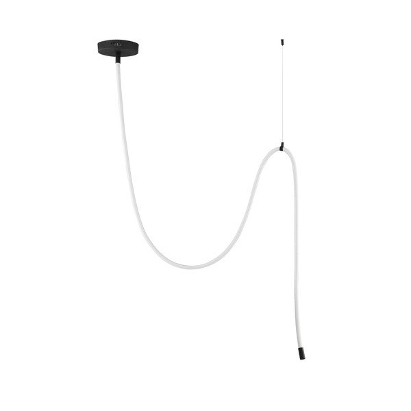 Lampadario LED bianco/nero opaco in acciaio con intensità regolabile Ilane – Nova Luce
