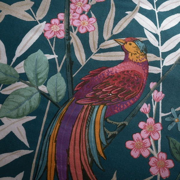 Biancheria da letto verde scuro per letto matrimoniale/per letto esteso 230x220 cm Tropical Floral Birds – Catherine Lansfield-image-4