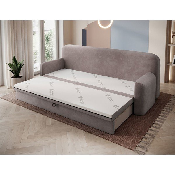 Divano marrone allungabile/con contenitore e rivestimento in velluto a coste 236 cm Elioss – ELTAP-image-2