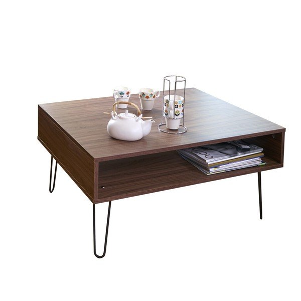 Tavolino marrone scuro Aero - TemaHome