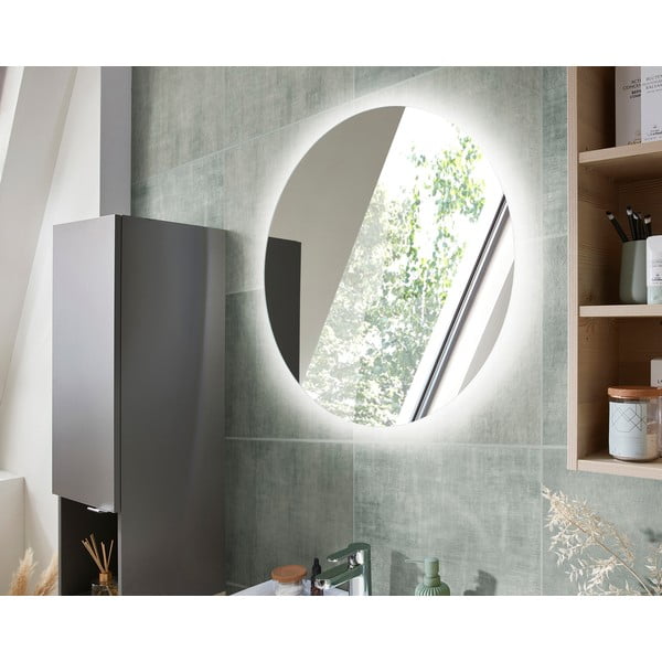 Specchio da parete con illuminazione ø 70 cm Quickset 393 – Pelipal-image-1