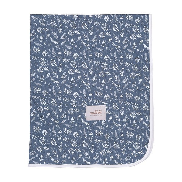 Coperta per neonato in cotone organico blu scuro 110x140 cm Organic - Malomi Kids