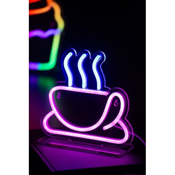 Decorazione luminosa al neon LED rosa 5 W Coffee – Leitmotiv-image-1