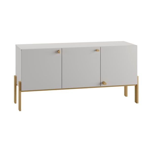 Cassettiera bassa per bambini grigio chiaro 150x50 cm Cube - Pinio-image-3