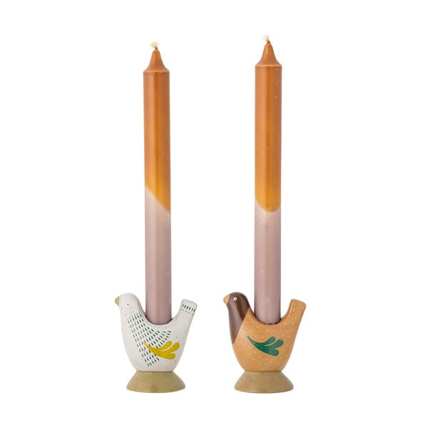 Candelieri in gres in set di 2 pezzi Reem - Bloomingville-image-3