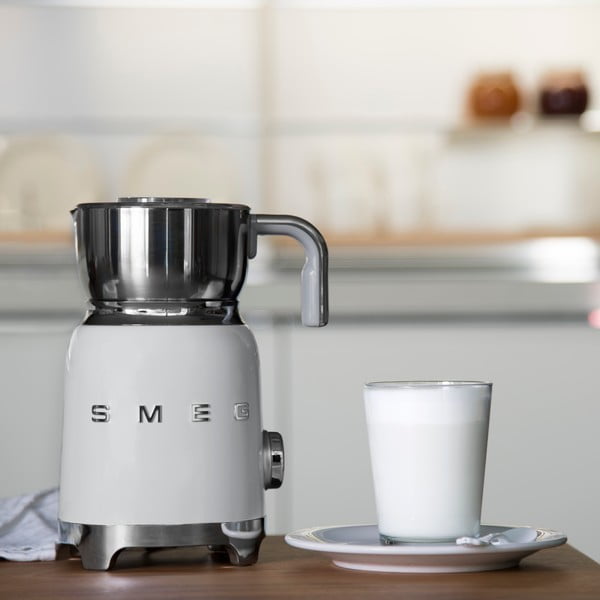 Frullino elettrico bianco per il latte Retro Style - SMEG-image-1