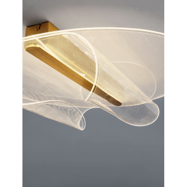 Plafoniera LED dorata in alluminio con intensità regolabile 55x45 cm Valentin – Nova Luce-image-1