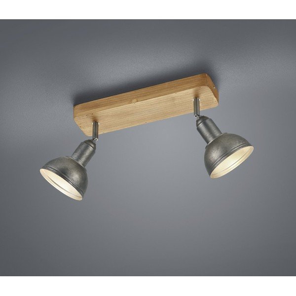 Faretto in colore grigio scuro-naturale 11x33 cm Delhi - Trio-image-1