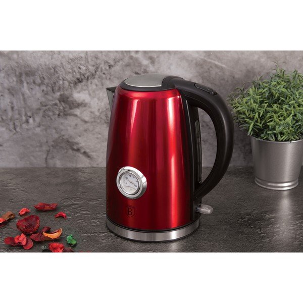 Bollitore rosso 1,7 l Burgundy Metallic Line - BerlingerHaus-image-2