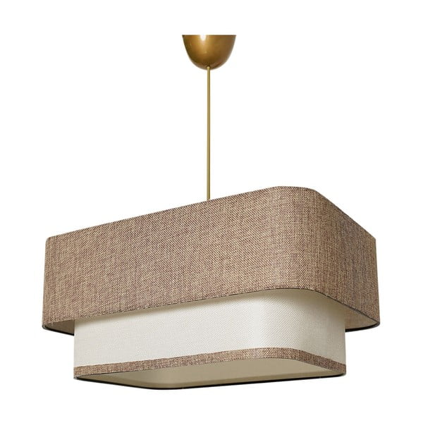 Lampadario beige/color crema con paralume in iuta Varianza – Opviq lights