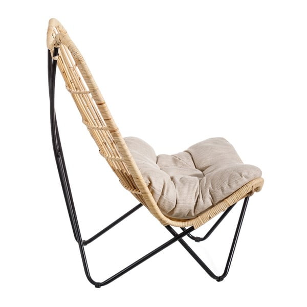 Poltrona con trama in colore naturale - Ixia-image-3