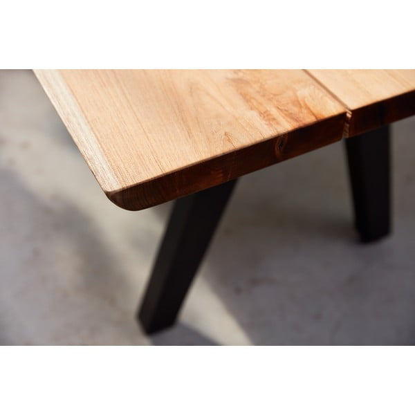 Panchina da giardino nera/naturale Pure - Diphano-image-1