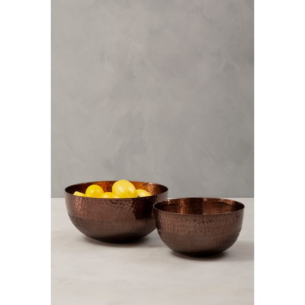 Set di ciotole da portata in metallo color rame 2 pz ø 26 cm Solis - Premier Housewares-image-1