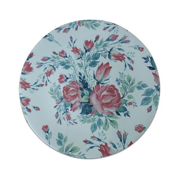 Piatto in ceramica blu Roses, ⌀ 26 cm - Unknown