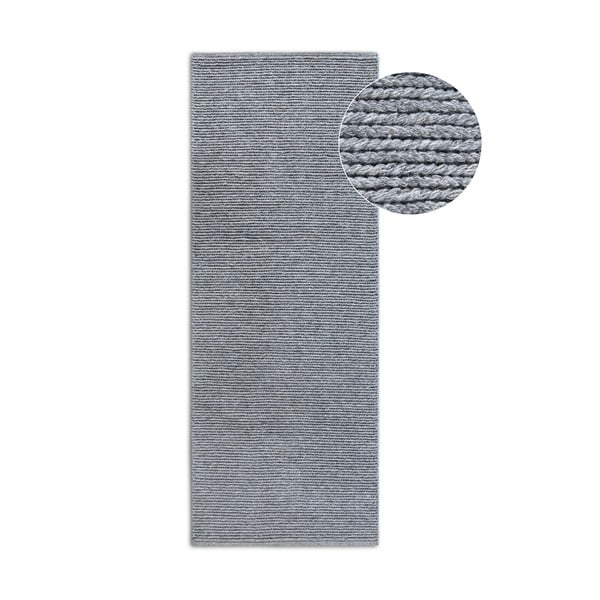 Passatoia grigia in lana tessuta a mano 80x200 cm Francois - Villeroy&Boch