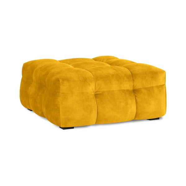 Pouf in velluto giallo Vesta - Windsor & Co Sofas