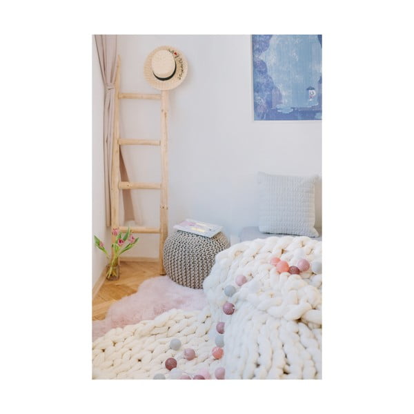 Poggiapiedi grigio con rivestimento in lavorato a maglia Jagger – Bonami Essentials-image-3