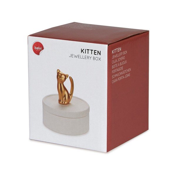 Portagioie in porcellana bianca Cat - Balvi-image-3