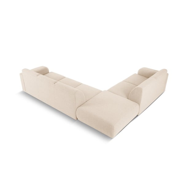 Divano angolare beige in tessuto bouclé (angolo sinistro) Molino - Micadoni Home-image-3