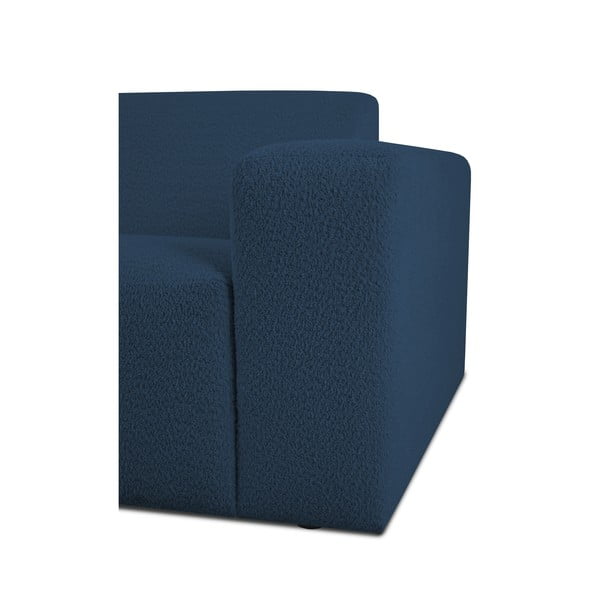 Divano angolare blu scuro in tessuto bouclé (angolo sinistro) Roxy - Scandic-image-3