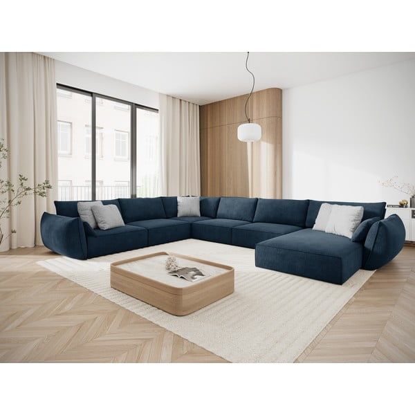 Divano angolare blu scuro (angolo sinistro) Vanda - Mazzini Sofas-image-1