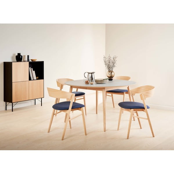 Tavolo da pranzo rotondo allungabile con piano in ceramica ø 135 cm Meza - Hammel Furniture-image-1