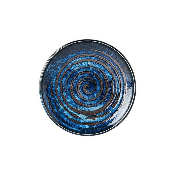 Piatto in ceramica blu Swirl, ø 17 cm Copper - MIJ