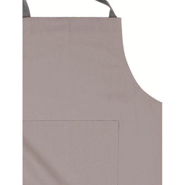 Grembiule da cucina in cotone grigio-marrone - Tiseco Home Studio-image-1