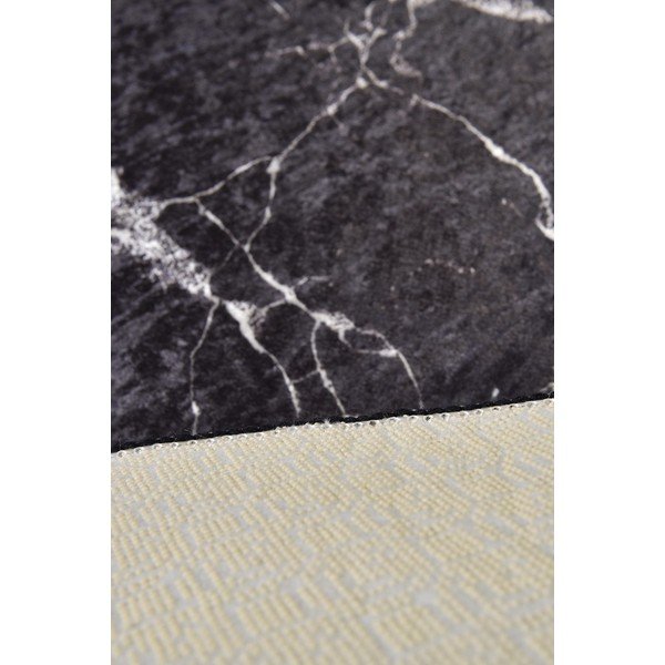 Tappetino per il bagno nero ø 100 cm Marble – Foutastic-image-2