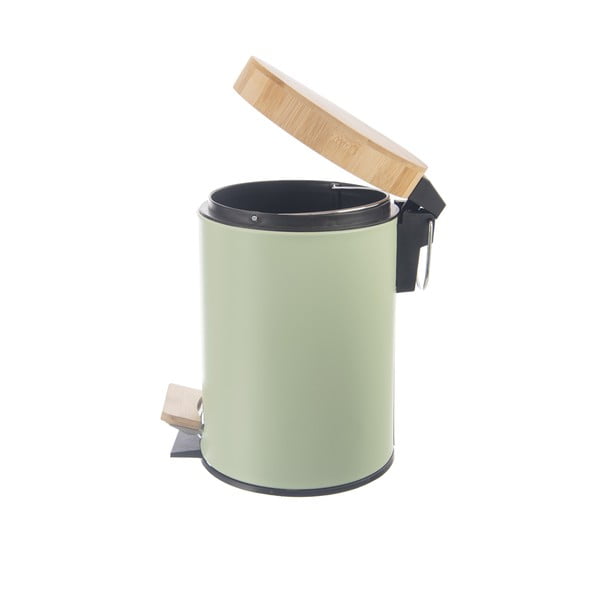 Bidone in metallo con piedini verde chiaro 3 l Greenish - Orion-image-3