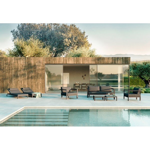 Poltrona da giardino grigio scuro Cubic - Diphano-image-1