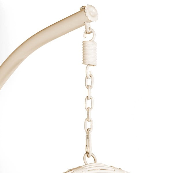 Poltrona sospesa bianco crema in rattan artificiale Tahiti - Bonami Selection-image-4