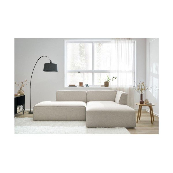 Divano angolare componibile beige (penisola a destra/a L) Megeve – Bobochic Paris-image-4