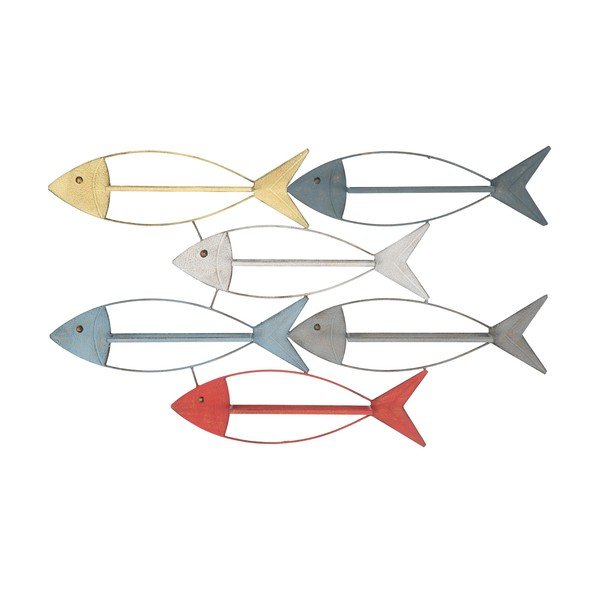 Nástěnný držák na lahve Mauro Ferretti Fish, 103,5 x 62 cm