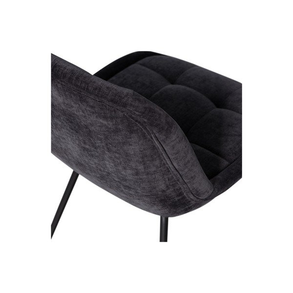 Set di 2 sedie da pranzo in velluto grigio scuro Crate - BePureHome-image-4