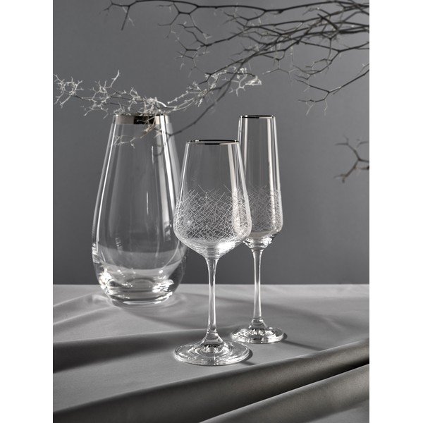 Set di 6 bicchieri da champagne Frost, 200 ml Sandra - Crystalex-image-1